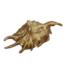Διακοσμητικό Κοχύλι MT2721K2 15x7,5x4,5cm Gold Espiel Πολυρεσίνη