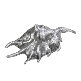 Διακοσμητικό Κοχύλι MT2722K2 15x7,5x4,5cm Silver Espiel Πολυρεσίνη