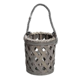 Φανάρι LUX218K4 Φ14x21cm Brown Espiel Ξύλο
