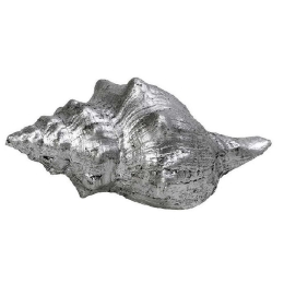 Διακοσμητικό Κοχύλι MT2720K4 14x6,5x5cm Silver Espiel Πολυρεσίνη