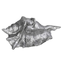 Διακοσμητικό Κοχύλι MT2726K2 14x10x6cm Silver Espiel Πολυρεσίνη