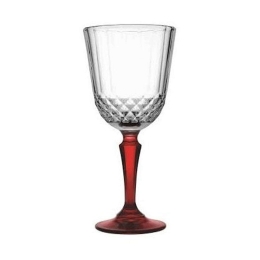 Ποτήρι Κρασιού Diony CAM440230G6R Clear-Red Espiel Γυαλί