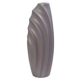 Βάζο Κεραμικό Ασύμμετρο MIG113 16x12x45cm Light Grey Espiel Κεραμικό
