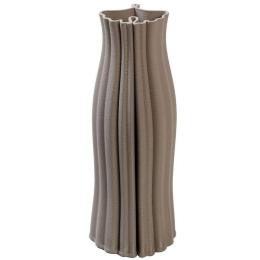 Βάζο Πορσελάνινο Ανάγλυφο TPR103 12x12x32cm Brown Espiel Πορσελάνη