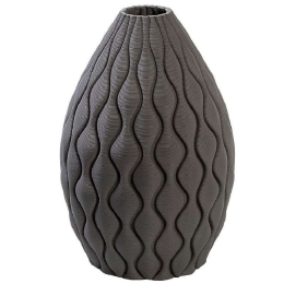 Βάζο Πορσελάνινο Ανάγλυφο TPR107 19x19x28cm Grey Espiel Πορσελάνη