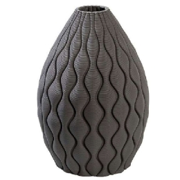 Βάζο Πορσελάνινο Ανάγλυφο TPR108 16x16x24cm Grey Espiel Πορσελάνη