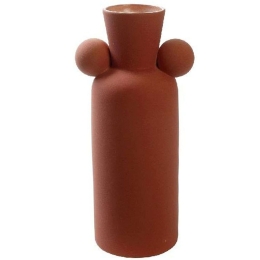Βάζο Κεραμικό HAP313 15,5x11,5x31,5cm Terracotta Espiel Κεραμικό