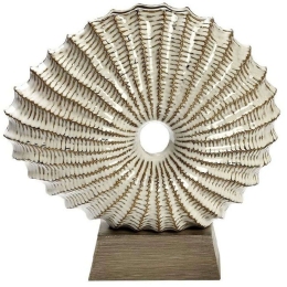 Διακοσμητικό Επιτραπέζιο Lucky Horn TAS111 23x9x29,2cm White-Brown Espiel Κεραμικό,Ξύλο