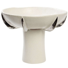 Διακοσμητικό Μπωλ NIX102 24,5x24,5x19,3cm White-Silver Espiel Κεραμικό