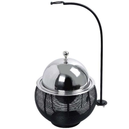 Φοντύ Με Βάση Για Καπάκι Chafing Dish TAF111 25x25x30/49cm 1,5lt Silver-Black Espiel Ατσάλι, Αλουμίνιο