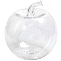 Διακοσμητικό Μήλο ORT255 23x23x27cm Clear Espiel Γυαλί
