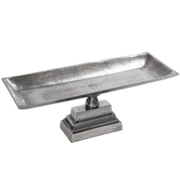 Τουρτιέρα Με Πόδι FLA334 45x15x8cm Silver Espiel Aluminium
