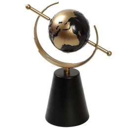 Υδρόγειος Σφαίρα GOR114 14,5x8,5x22,5cm Black-Gold Espiel Πολυρεσίνη
