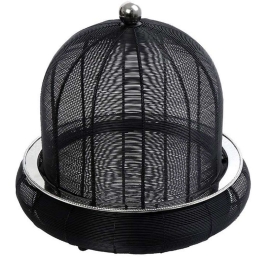 Τουρτιέρα Με Καπάκι TAF109 35x35x32cm Silver-Black Espiel Ατσάλι, Αλουμίνιο