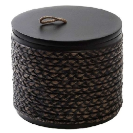 Βάζο Με Καπάκι FIK123 Φ17,5x14cm Black Espiel Πολυρεσίνη