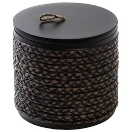 Βάζο Με Καπάκι FIK122 Φ17,5x19cm Black Espiel Πολυρεσίνη