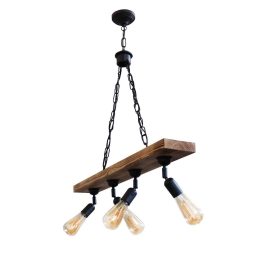 Φωτιστικό Οροφής R-07KEY 30-0030 Natural Μέταλλο,Ξύλο
