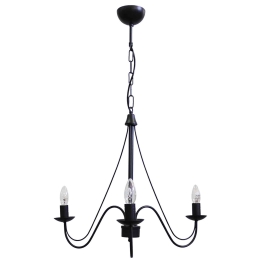 Φωτιστικό Οροφής S-11 3/L 01-0239 Black Μέταλλο