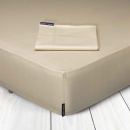 Σεντόνι Με Λάστιχο 2204 Beige Greenwich Polo Club King Size 180x200cm 100% Βαμβάκι