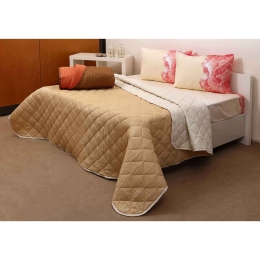 Πάπλωμα Δίχρωμο Filling Μπέζ-Εκρού Viopros Μονό 160x240cm Microfiber
