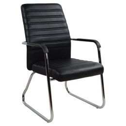 Πολυθρόνα Επισκέπτη HM1021.01 Μαύρη 55.5x67.5x94cm Σετ 4τμχ