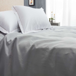 Κουβέρτα 1061 Πικέ Grey Vesta Home Single 170x250cm 100% Βαμβάκι