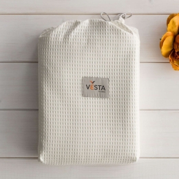 Κουβέρτα 1065 Πικέ Beige Vesta Home Μονό 170x250cm 100% Βαμβάκι