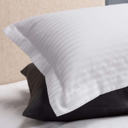 Μαξιλαροθήκες Σετ 2τμχ Oxford 3 Κλειώ-1 White Vesta Home 55X75 55x75cm 100% Βαμβακοσατέν