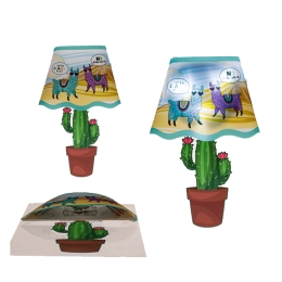 Αυτοκόλλητο Φωτιστικό Llama &amp; Cactus 31 x 18,5 cm