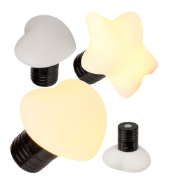 Μαγνήτης Καρδούλα και Αστεράκι με Θερμό LED, 7 cm
