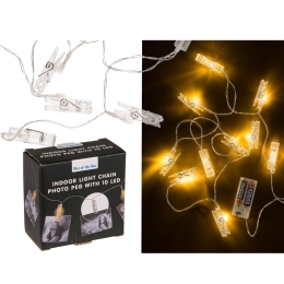 Φωτάκια Photo Peg, με 10 LED, L. ca. 1,65 m, για 2 μπαταρίες Mignon (AA)