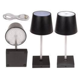 Black colored table lamp with LED,
ca. 26 x 10,5 cm