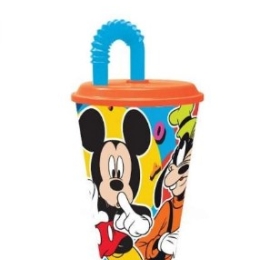 Ποτήρι με καλαμάκι Mickey 460ml 24/24