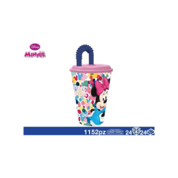 Ποτήρι με καλαμάκι Minnie 460ml 24/24