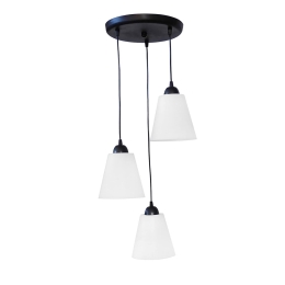Φωτιστικό Οροφής Τρίφωτο FUN-01  31-0044 White-Black PVC
