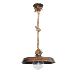 Φωτιστικό Οροφής Μονόφωτο UT ROPE 31-0101 Bronze PVC