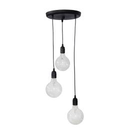 Φωτιστικό Οροφής Τρίφωτο KA-01  31-0703 Black PVC
