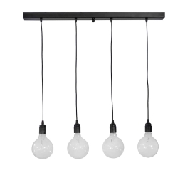 Φωτιστικό Οροφής Πολύφωτο Ράγα KA-01  31-0713 Black PVC