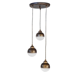 Φωτιστικό Οροφής Τρίφωτο  C010PENDEL   31-0674 Bronze PVC