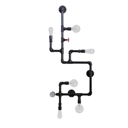 Φωτιστικό Τοίχου Πολύφωτο PP-27 31-0634 Black Μέταλλο,Ακρυλικό