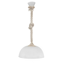 Φωτιστικό Οροφής Sfera/30 31-1058 1L Rope Mac-White Heronia Πλαστικό