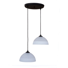 Φωτιστικό Οροφής GL-1020 Pendel 3L 02-0234 Black-White Heronia Μέταλλο,Γυαλί