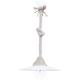 Φωτιστικό Οροφής Mac-180Κ Rope 31-1080 White Heronia Σχοινί, Πλαστικό
