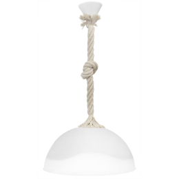 Φωτιστικό Οροφής Sfera/36 Mac 31-1083 White Heronia Σχοινί, Πλαστικό