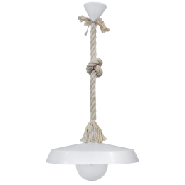 Φωτιστικό Οροφής Us-Gas Mac 31-1085 White Heronia Σχοινί, Πλαστικό