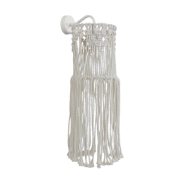 Φωτιστικό Τοίχου - Απλίκα Mac-01ΑΡ Φ15 31-1086 White Heronia Σχοινί, Πλαστικό