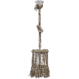 Φωτιστικό Οροφής Μix-15 1/L Rope Φ15 31-1115 White-Brown Heronia Σχοινί,Μέταλλο