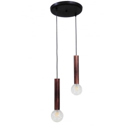 Φωτιστικό Οροφής S-42Pendel 2/L Copper 34-0194  Heronia Μέταλλο,Πλαστικό