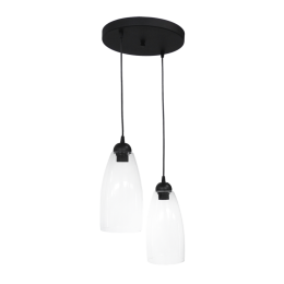 Φωτιστικό Οροφής GL-5050 Pendel 2/L BL-Transparante 02-0281 Heronia Μέταλλο,Γυαλί