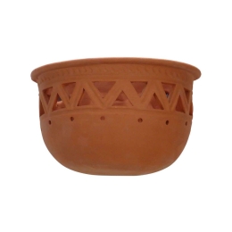 Φωτιστικό Τοίχου - Απλίκα TERRA-02ΑΡ CER 39-0006 Bell Brown Heronia Κεραμικό